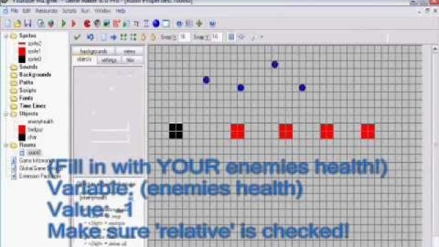 'How to make multiple enemy health bars Gamemaker tutorial vid'