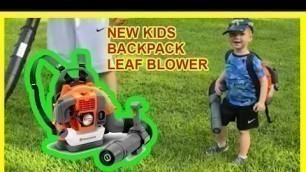 'Playing Outside with Kids Bubble Backpack Leaf Blower | Yard Work | Lawn Mower | Husqvarna Toy'