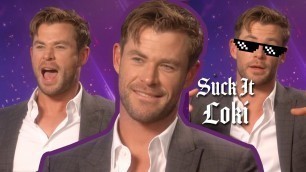 Chris Hemsworth Tries To Name Every Marvel Film In 1 Minute | Avengers Endgame | PopBuzz Meets