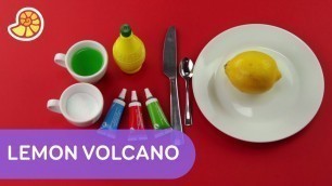 'How to create a volcano with lemon 