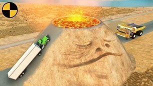 'Cars vs Volcano 
