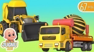 'Excavator videos for children | Construction trucks for children | Trucks for children  - Jugnu kids'