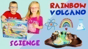 'Rainbow Volcano and awesome science! | Kids STEM learning | super cool wins and fails | family fun'