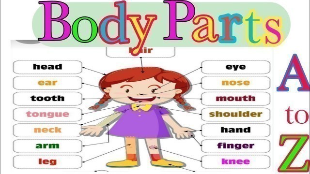 'Body parts ।। name of body parts।। শরীরের বিভিন্ন অংশের নাম ।। Kids।। For kids।।'