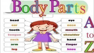 'Body parts ।। name of body parts।। শরীরের বিভিন্ন অংশের নাম ।। Kids।। For kids।।'