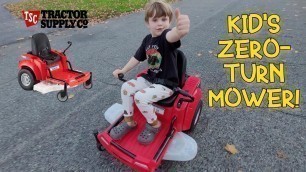 'Kid-size Zero-Turn mower! Kid Trax from Tractor Supply Company! Kids and Lawnmowers | Great gift!!'