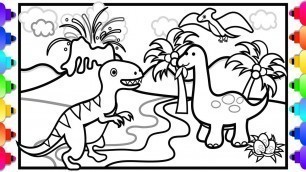 'Learn to Draw and Color Dinosaurs and a Volcano for Kids 
