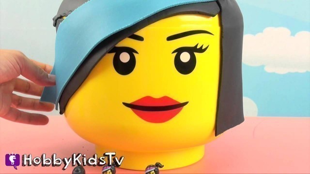 'GIANT Play-Doh Lego Movie Head WyldStyle Makeover! HobbyKidsTVx'