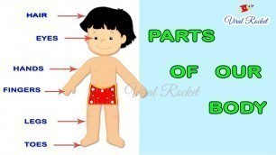 'Learn Body Parts for kids in English | Body Parts names for Children | Parts of the Body for Kids'