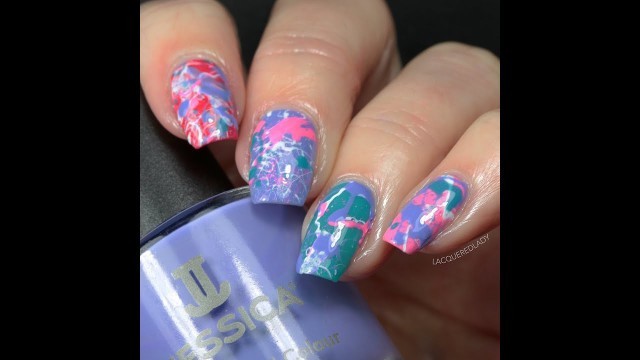 'Neon Splatter Nail Art | Jessica Cosmetics Coupon Code'