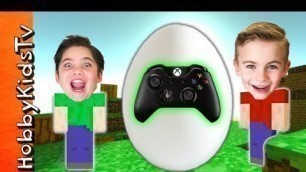 'Giant VIDEO GAME Egg Surprises by HobbyKidsTV'