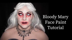 'Bloody Mary Face Paint Makeup Tutorial - NECKLACE PAINTED ON!'