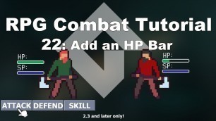 '[GMS2] Make a Turn-based RPG Combat System in GameMaker Studio 2 (p.22 Add a HP bar)| FunBox'