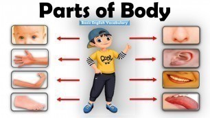 'Learn Parts Of Body Name | Parts of Body Name in English | Human Body Parts | Basic English Learning'