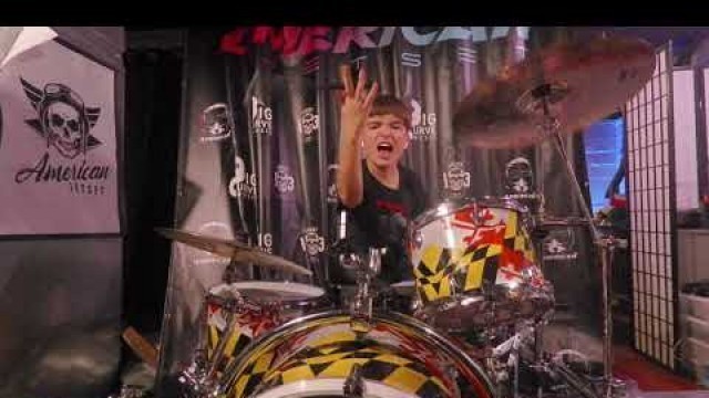 'Metal Health (Bang your head) by Quiet Riot Drum cover 12 year old'