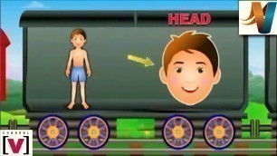 'Learn body parts for children - Baby learning videos for kids Children teaching videos - Vilok TV'
