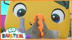 'Wow! Buster Makes a Volcano | Go Buster! | Bus Cartoons for Kids! | Funny Videos & Songs'