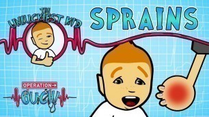 'Science for kids | Body Parts - SPRAINS | Operation Ouch | Experiments for kids'