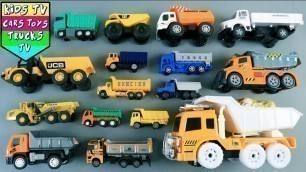 'Learn Types Of Dump Trucks For Kids | Construction Vehicles Videos'