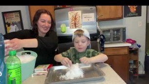 'HOW TO MAKE A SNOW VOLCANO, kids video, kids crafts'