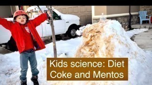 'Diet Coke with Mentos Volcanic Explosion! Easy Science Experiment for Kids!'