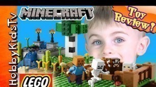 'Lego Minecraft Farm Build! Cow + Sheep Fun by HobbyKidsTV'
