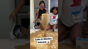 'Kids Make Coke & Mentos Volcano 