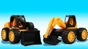 'Learn Construction Vehicles With Excavator Wheel Loader For Kids + More Toys Videos'