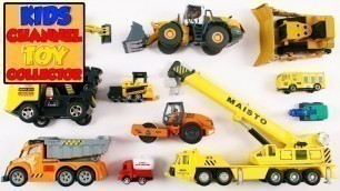 'Learn About Construction Vehicles Names for Kids - Excavator, Bulldozer & Other Trucks - Toys Videos'