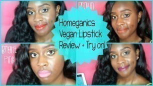 'Homeganics Vegan Lipsticks Review + Try On! | Forever Chi-Chi'
