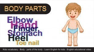 'Body - parts of the body #shorts #body #parts #kids #education #comedy #learning #latter'