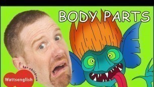 'Body Parts from Steve and Maggie + MORE English Stories for Kids | Head Shoulders | Magic English'