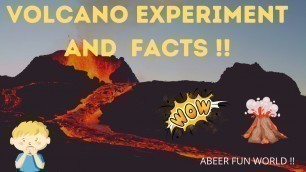 'VOLCANO EXPERIMENT AND FACTS || VOLCANO FACTS FOR KIDS || WHAT IS VOLCANO || VOLCANO ERUPTION'