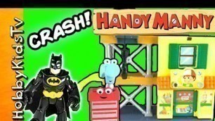 'HANDY MANNY Workshop Fun Build! Batman, TMNT Fix Surprise Toys HobbyKidsTV'