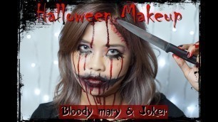'Halloween Makeup Tutorial - Bloody Mary Vs Joker'