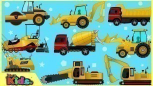 'Learning Construction Vehicles | Excavators | Truck Videos for Children | Little Kids TV'