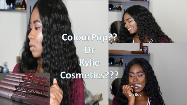 'Valentine Day Lipstick Swatches || Colourpop or kylie cosmetics dupe?'