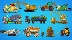 'scary construction vehicles | Halloween cars for children'