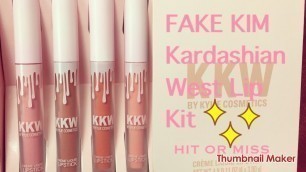 'HIT OR MISS || Kim Kardashian West Creme  liquid lipstick DUPE || KYLIE COSMETICS'