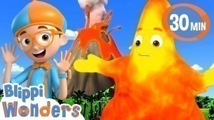 'Blippi Wonders - Erupting Volcano + More! | Blippi Animated Series | Cartoons For Kids'