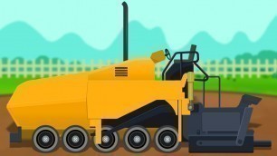 'Asphalt Paver | Formation and Uses | Construction Vehicle | Video for Kids'