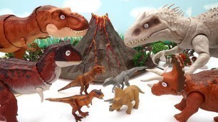 'Dinosaur Fun Movie For Kids - Dinosaur, Volcano, Jurassic World Gate Transformer Giant Size Dino 공룡'
