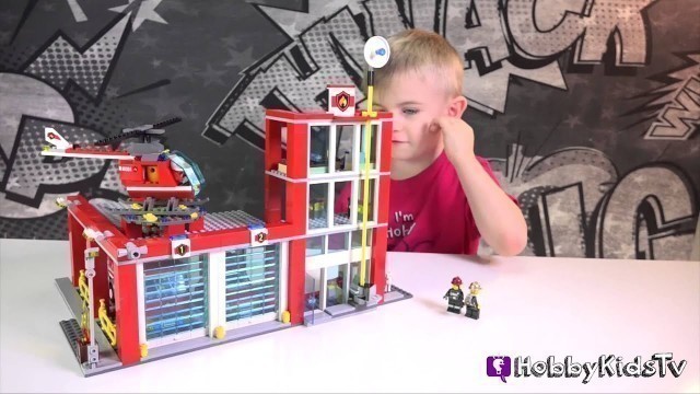 'Lego Fire Station with Firetruck Toy Review with HobbyFrog'