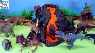 'Schleich Dino Volcano Adventure Playset and Dinosaurs Toys For Kids - Lean Dinosaur Names'