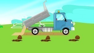 'Mini Loader and Tractor with Trailer - Road construction | #Excavator stories kids | bajki Koparki'
