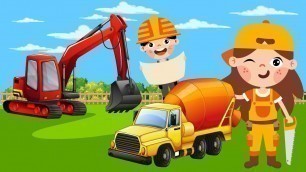 'Construction Trucks for Kids | Learn Construction Equipment | Nessa\'s PlayHouse'