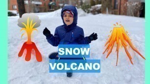 'Make Snow Volcano | Baking soda and Vinegar - Kids Science Experiment | Fun Winter activity'