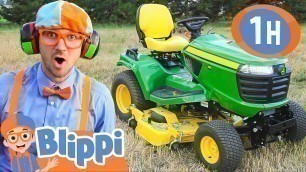 'Blippi Learns about Lawn Mowers! | Blippi Full Episodes | Blippi Toys Educational Videos for Kids'