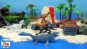 'Jurassic World Dino Volcano Island Toys  For Kids - Fun Dinosaurs Tyrannosaurus Indoraptor'