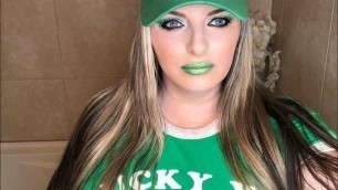 'St Patrick’s Day makeup tutorial/I won a giveaway/Miss Feisty encourages her friend Molly'